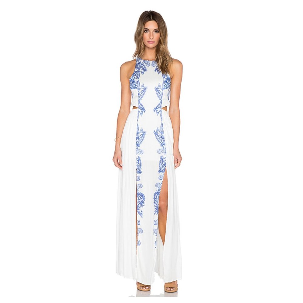 The Jetset Diaries Ruffian Majorelle Maxi dress S